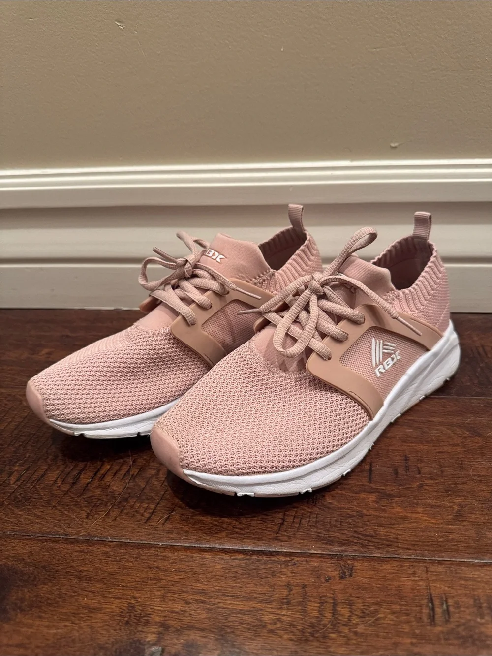 RBX✨ Women's Knit Lace-Up Sneakers in Blush Pink size 7